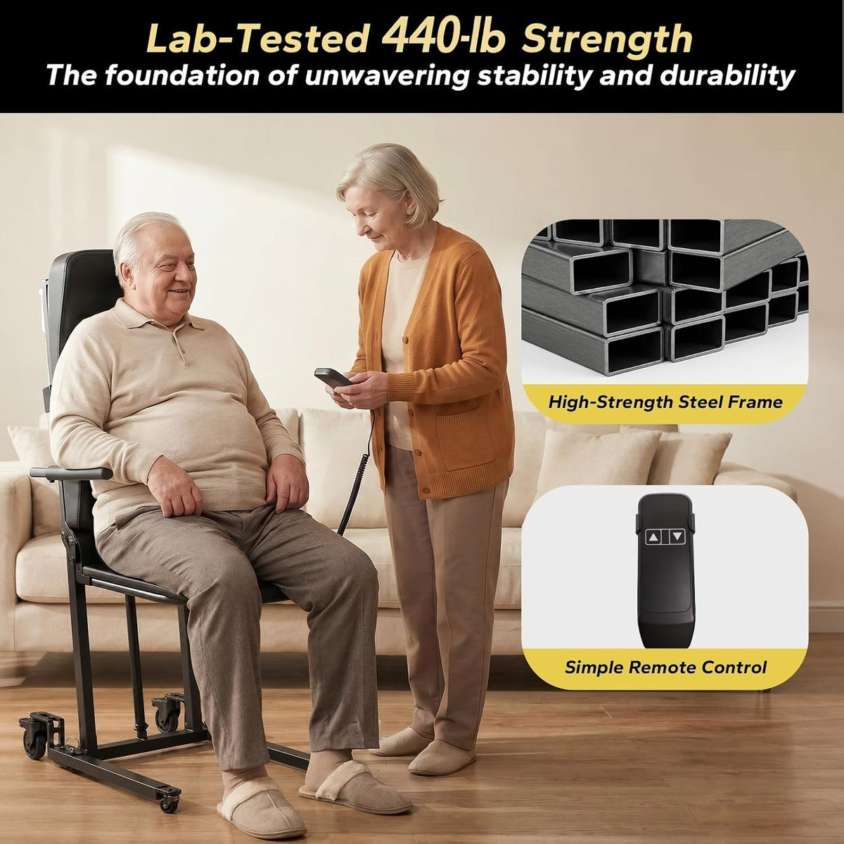 Electric Lift Chair, Lifts Elderly from Floor After a Fall, Soft Cushion