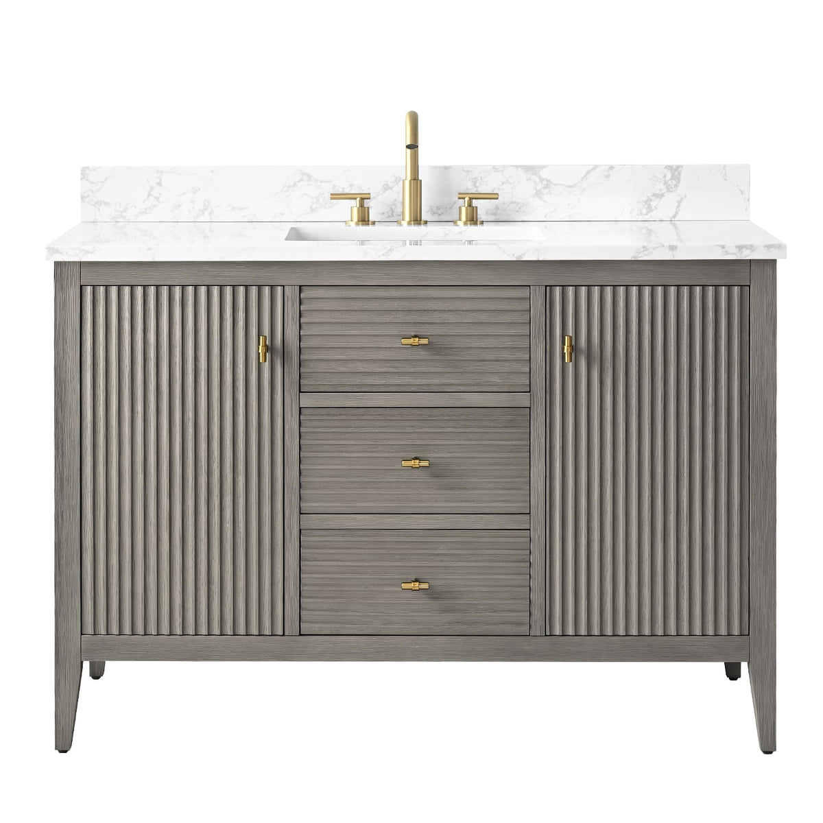 Vanity Art 84 inch Bathroom Vanity with Double Sink & Ceramic Top, Vanity Cabinet with Soft-Closing Door, Solid Wood Frame, Linear Pattern, Walnut, Golden Brushed Handware,Vintage Green