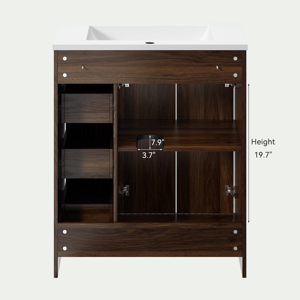 36" Bathroom Vanity with Sink Modern Oak
