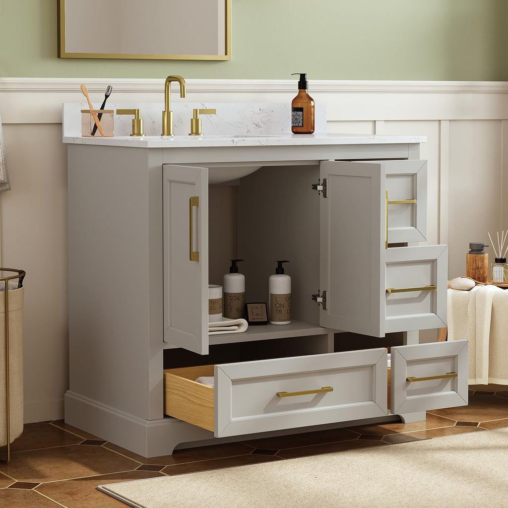48 inch Bathroom Vanity with Sink, Green