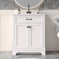 ONBRILL 28" Bathroom Vanity with Ceramic Sink, Soft Close Doors,White