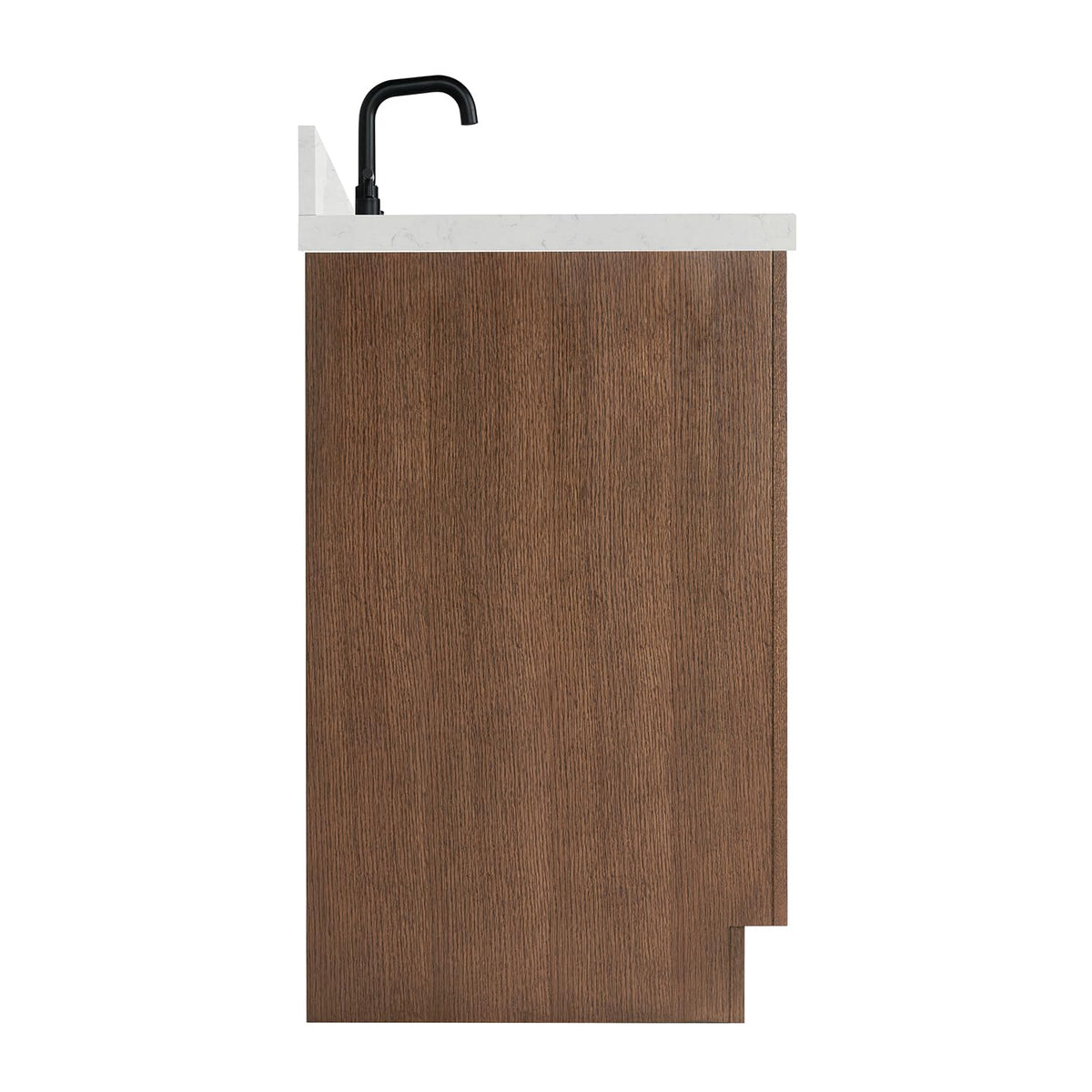 ARIEL Hepburn 66-inch Bathroom Vanity with Sink,Solid Wood, 1.5-inch Pure White Quartz Countertop & Backsplash, Single Rectangular Porcelain Sink, 2 Soft Closing Doors, 9 Dovetail Drawers, White