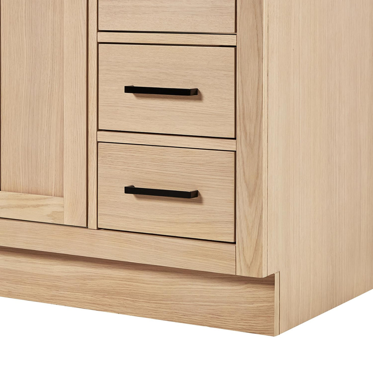 ARIEL Hepburn 66-inch Bathroom Vanity with Sink,Solid Wood, 1.5-inch Pure White Quartz Countertop & Backsplash, Single Rectangular Porcelain Sink, 2 Soft Closing Doors, 9 Dovetail Drawers, White