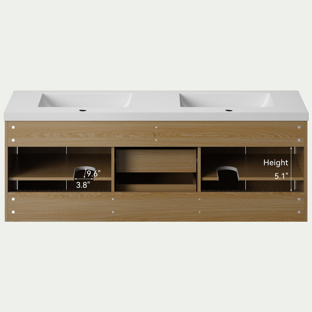 36" Bathroom Vanity with Sink Modern Oak
