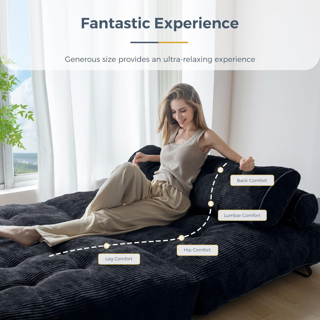 MAXYOYO Folding Sofa Bed, Convertible Chair Bed with Pillow