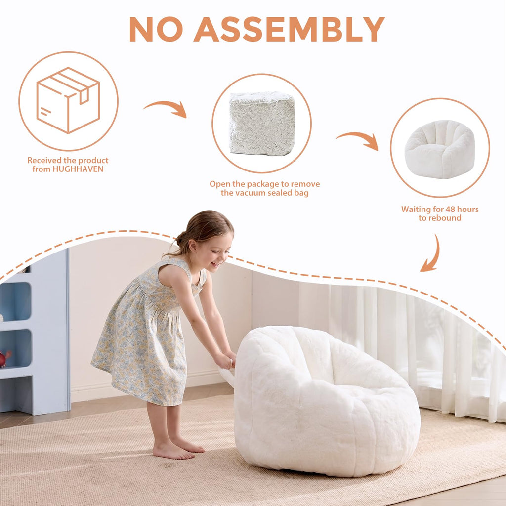 HUGHEAVEN Max Giant Bean Bag Chair, Bean Bag Sofa for Adults & Teens