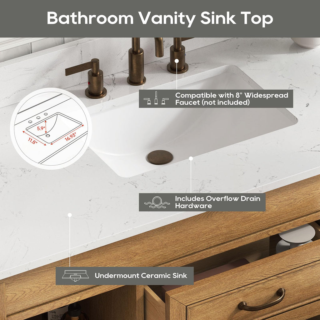 48 inch Bathroom Vanity with Sink, Green