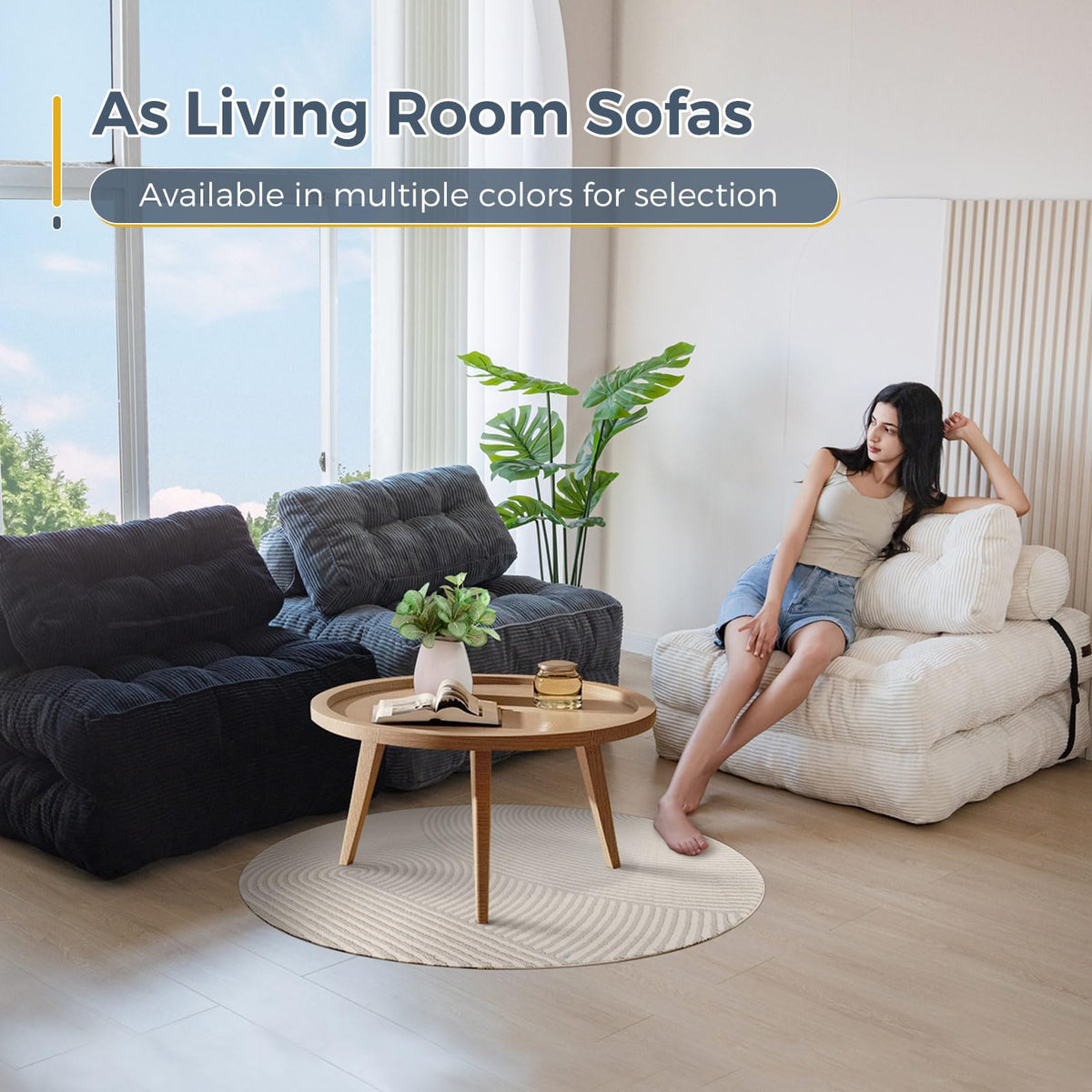 MAXYOYO Folding Sofa Bed, Convertible Chair Bed with Pillow