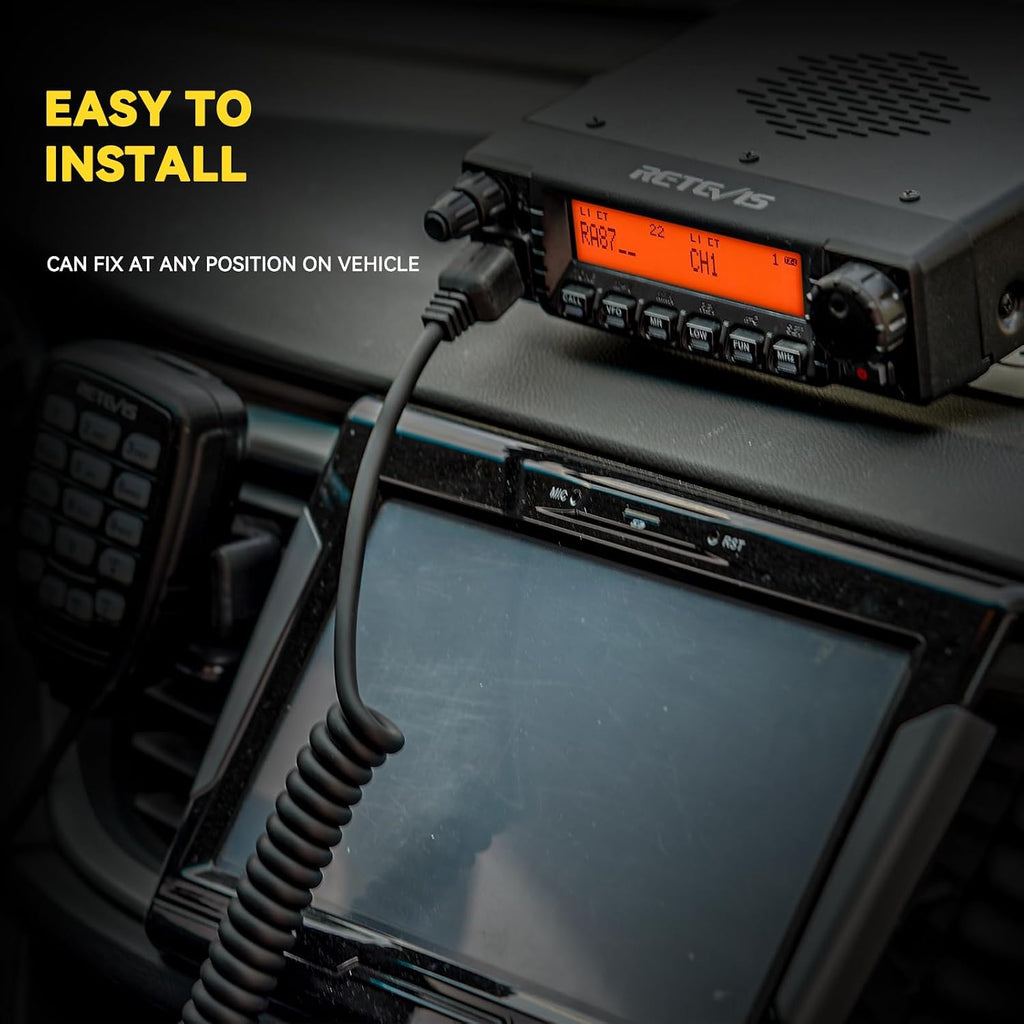Retevis RA87 GMRS Mobile Radio, High Power Mobile Transceiver Base Station