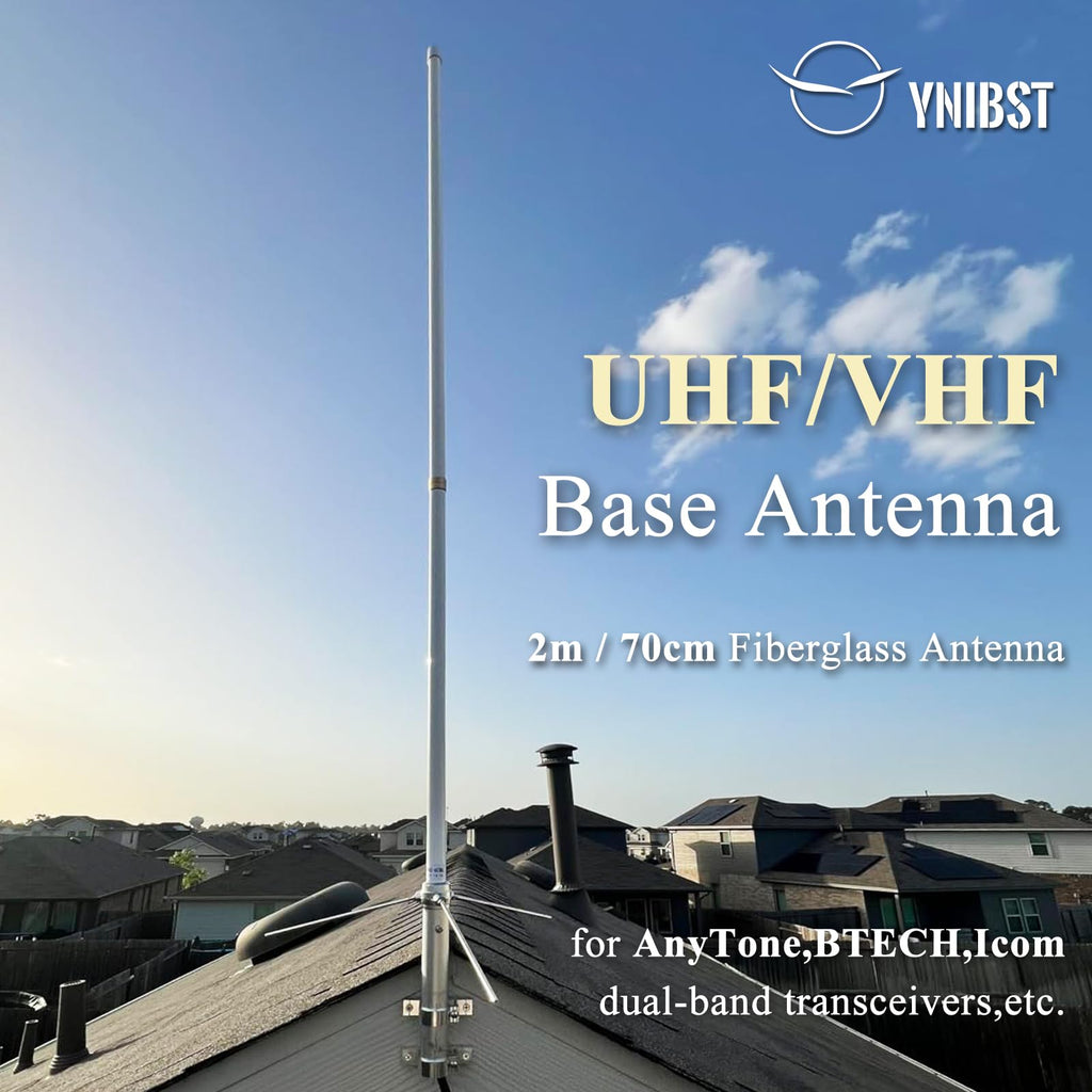 2m/70cm Dual-Band Base Station Antenna, 200W 5.5/8.5dBi High Gain