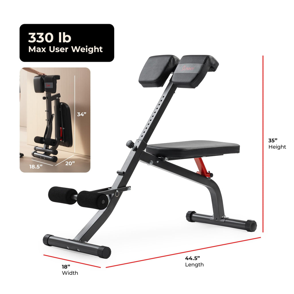 Sunny Health & Fitness Multi-Function Roman Chair