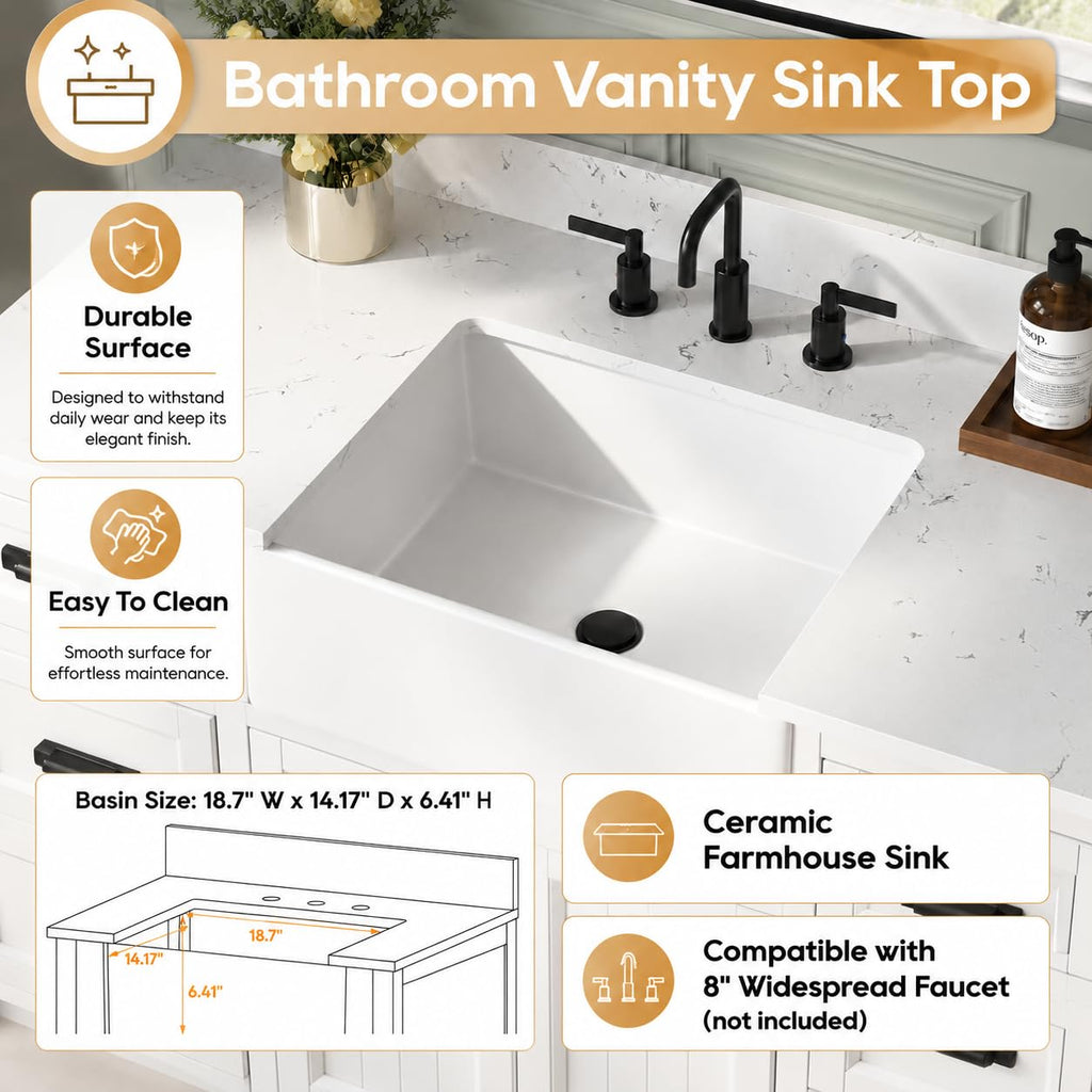 60 Inch Bathroom Vanity Double Sink, Steel Blue