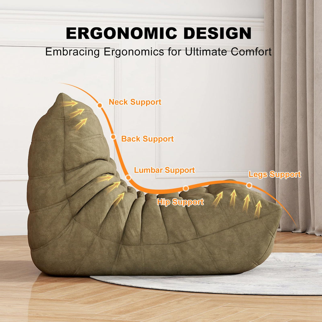 Bean Bag Chair for Adults, Memory Foam Bean Bag Sofa with Waterproof Fabric