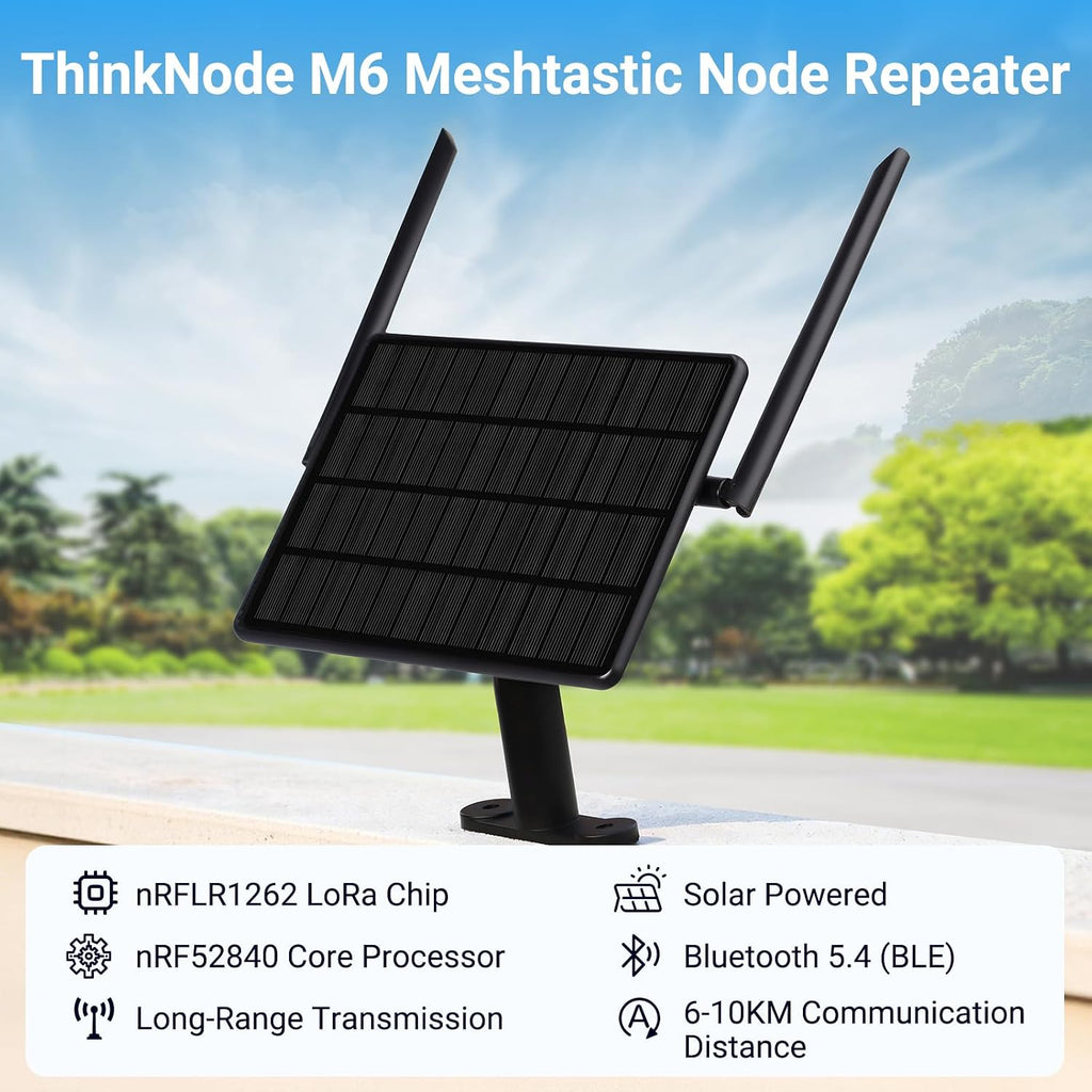 ELECROW Outdoor Solar Power for Meshtastic with 6W Solar Panel Support GPS