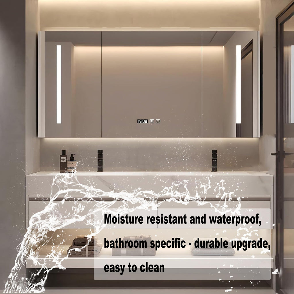 72" Bathroom Vanity with Double Sink, Fully Assembled, White