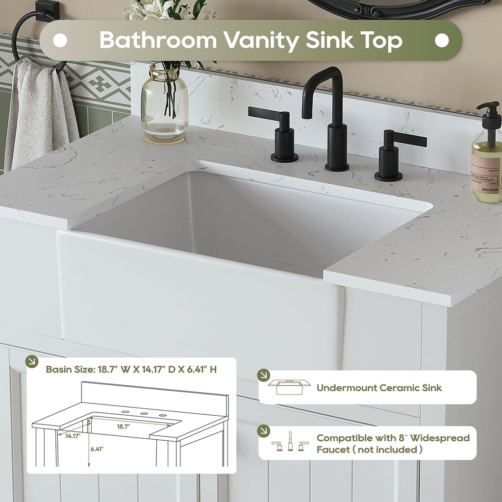 60 Inch Bathroom Vanity Double Sink, Steel Blue