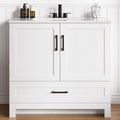 LIKIMIO 36" Bathroom Vanity with Sink, 1 Soft-Close Drawer & 2 Doors, White