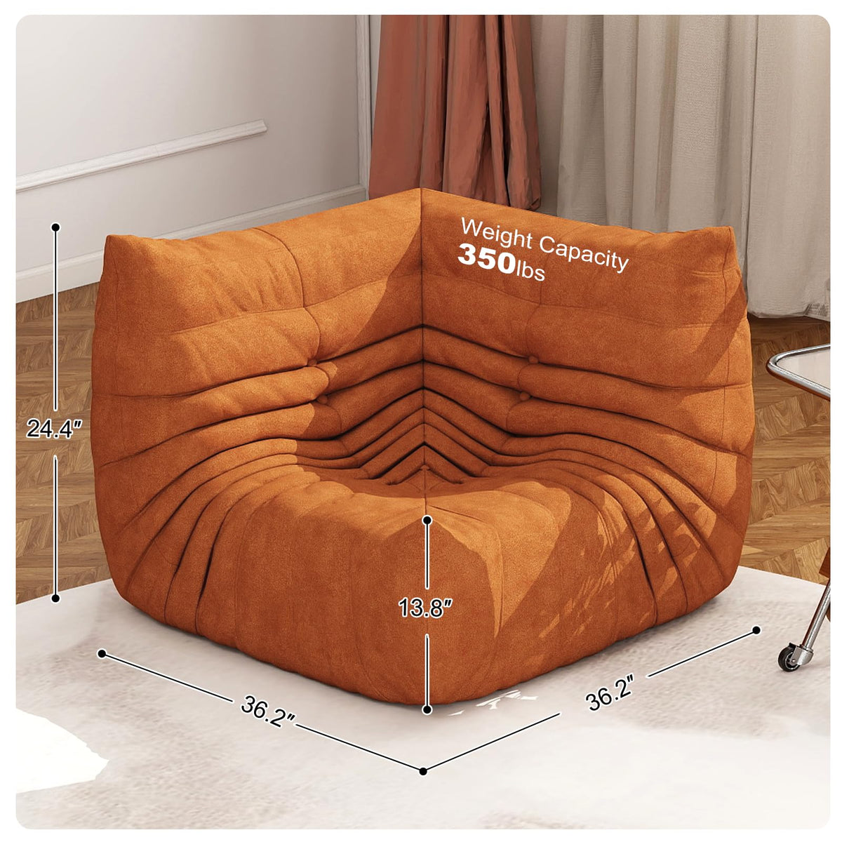 Bean Bag Chair for Adults, Memory Foam Bean Bag Sofa with Waterproof Fabric