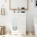 DUMOS 24" Modern Bathroom Vanity with Durable Ceramic Basin