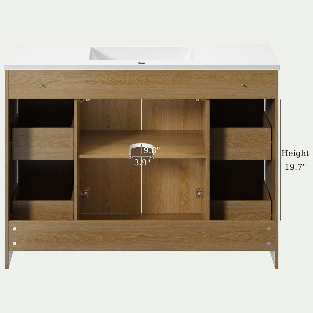 36" Bathroom Vanity with Sink Modern Oak