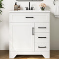 LIKIMIO 30" Bathroom Vanity with Sink, Tip-Out Drawer & 2 Drawers, 1 Door