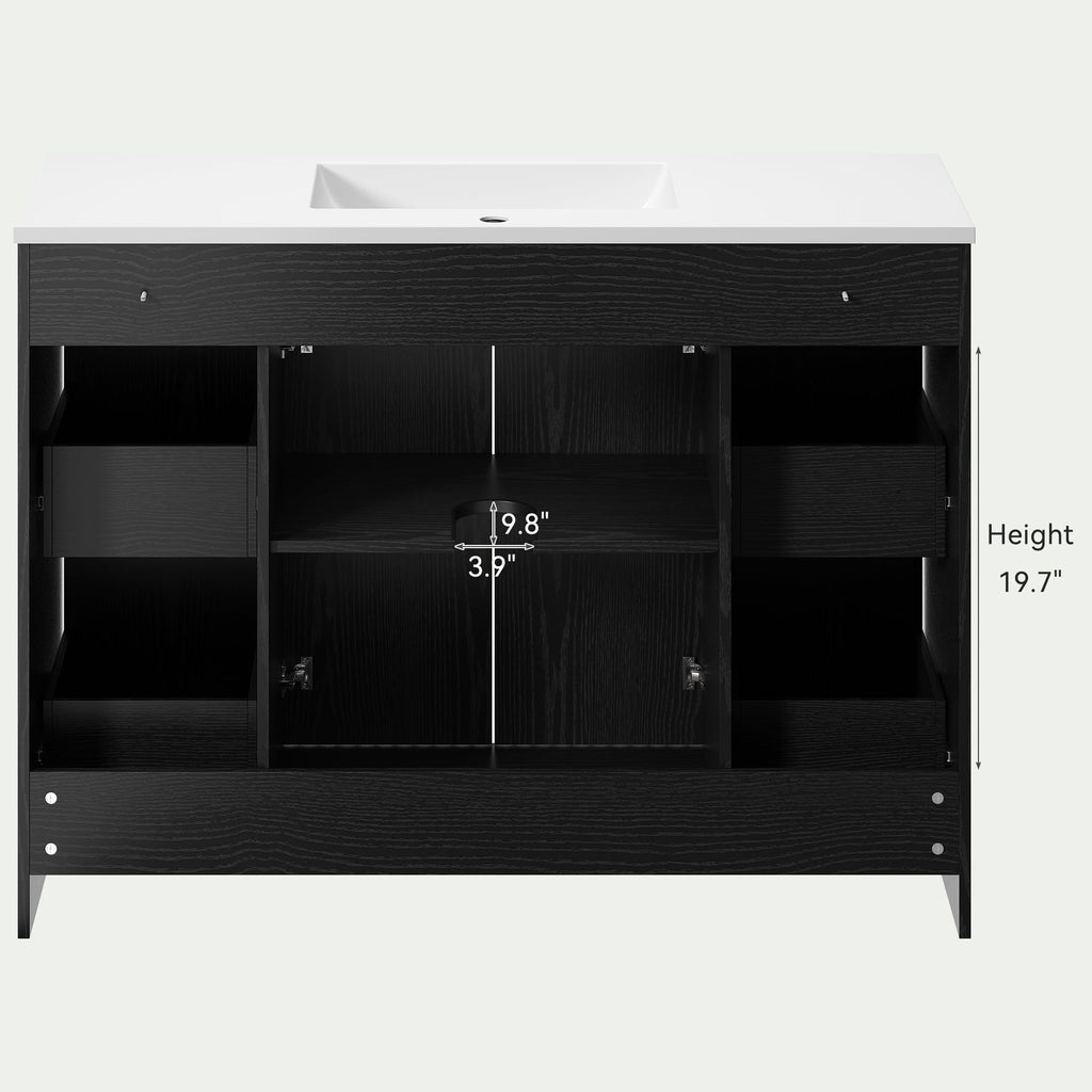 36" Bathroom Vanity with Sink Modern Oak