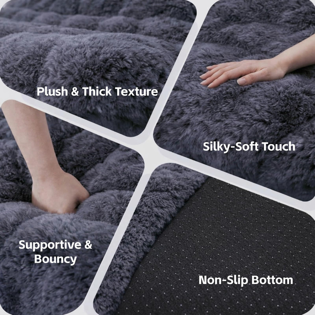 Memory Foam Bean Bag Chair, Gray