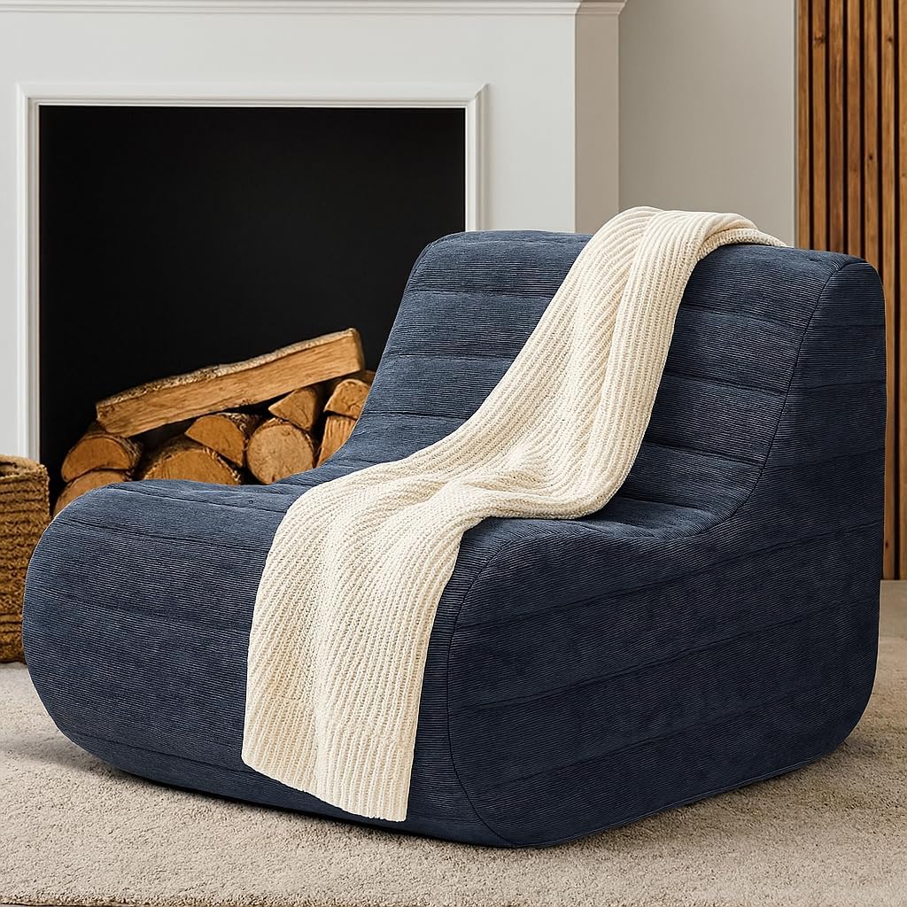 Memory Foam Bean Bag Chair, Gray