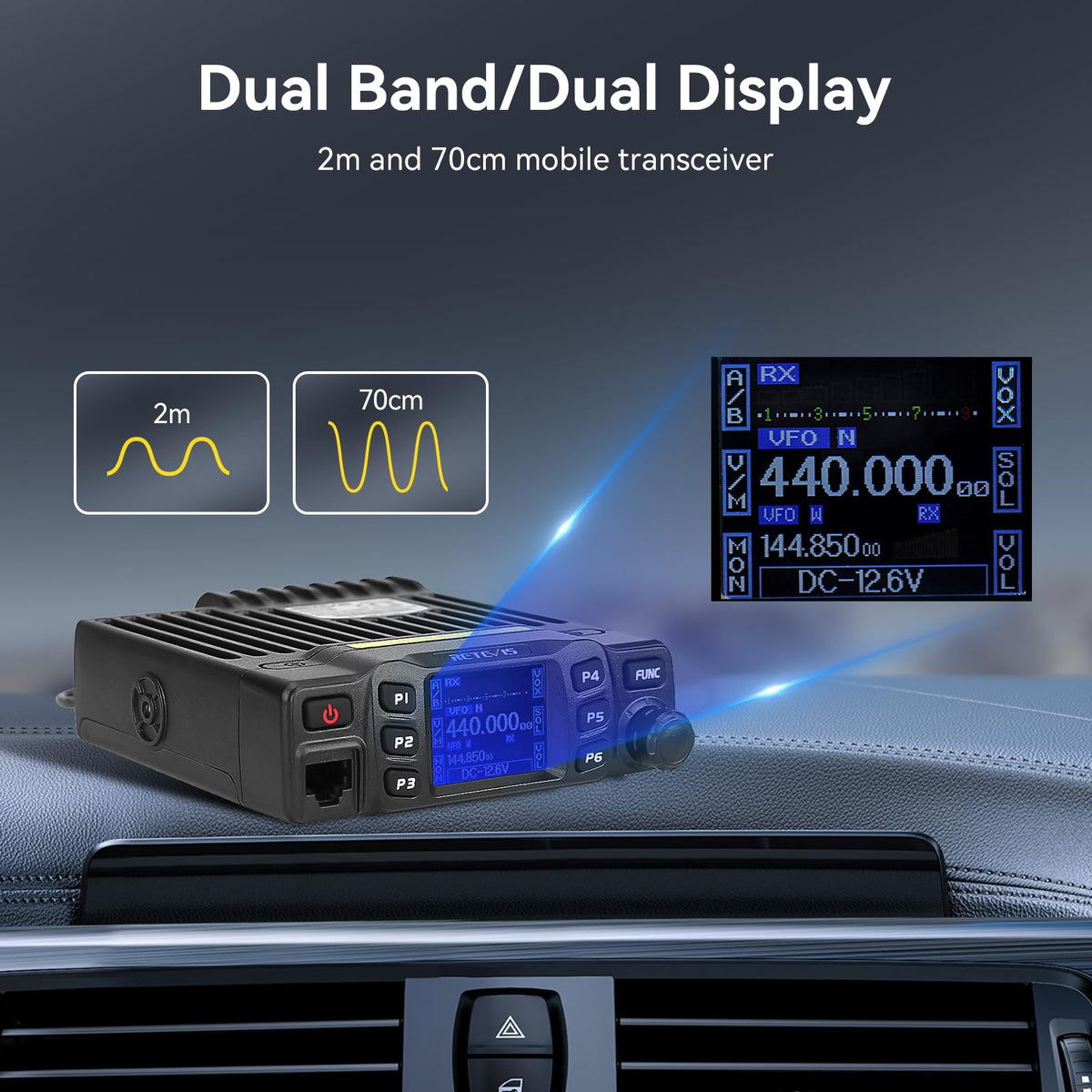 Retevis RT95 Dual Band Mobile Radio, Ham Radio Base Station Starter kit
