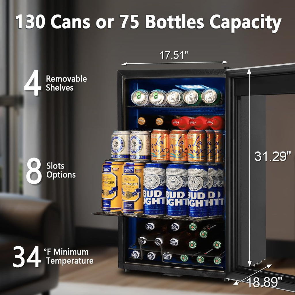 Tylza 24" Dual Zone Wine and Beverage Cooler Quiet Compressor