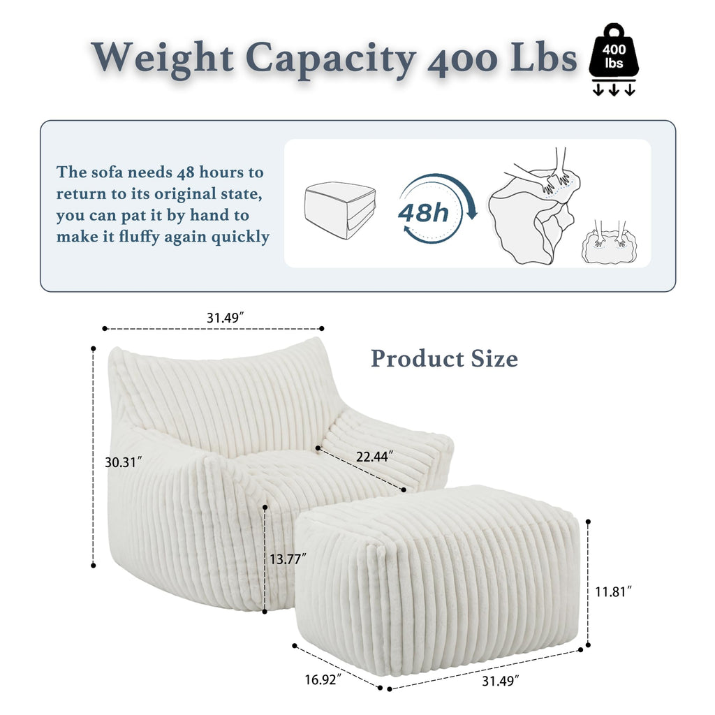 3-in-1 Giant Bean Bag Chair for Adults & Kids, Convertible Floor Sofa to Mattress, Memory Foam Beanbag Chair with Washable Cover, Multi Functional Lounge Couch for Bedroom, Living Room (Dark Grey)