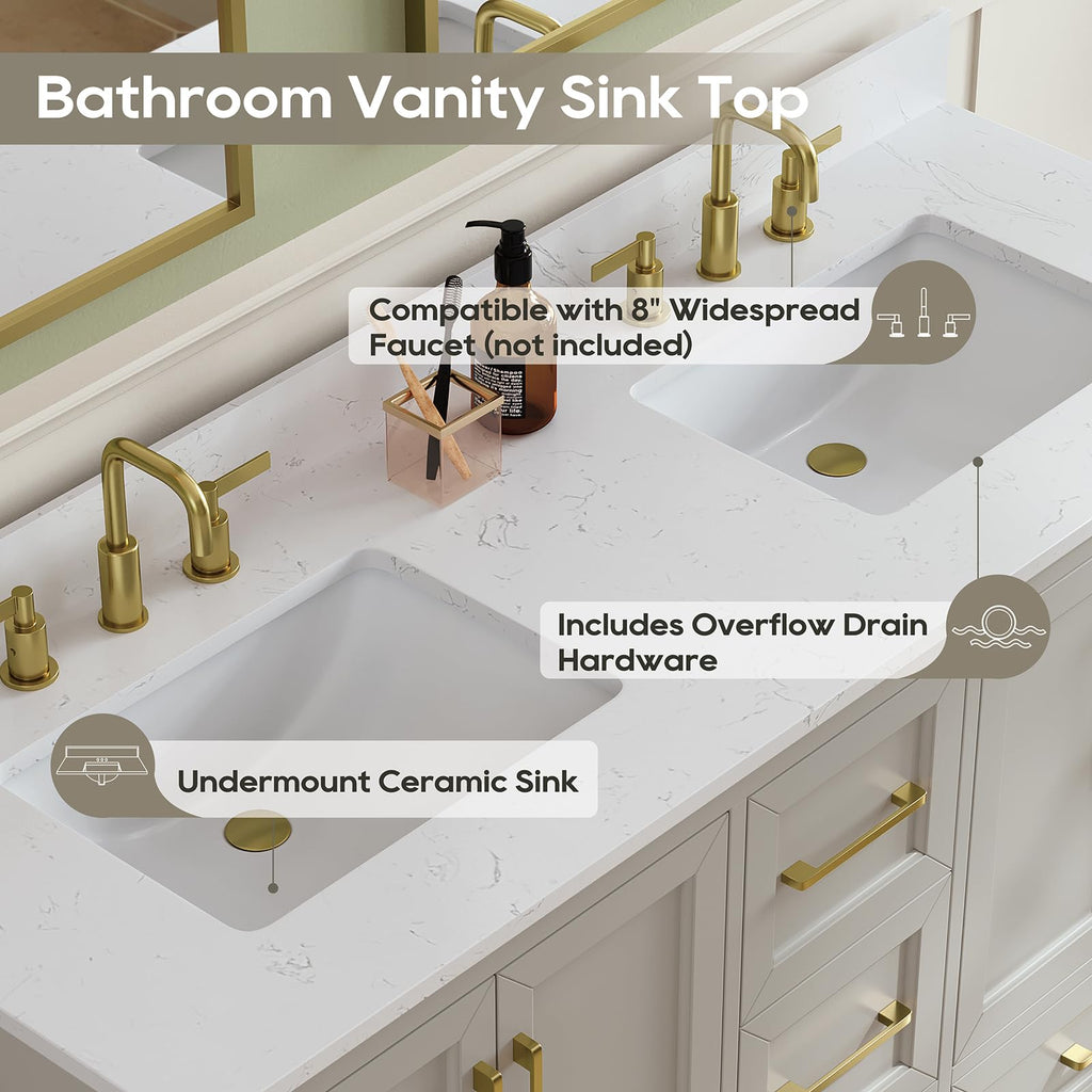 48 inch Bathroom Vanity with Sink, Green