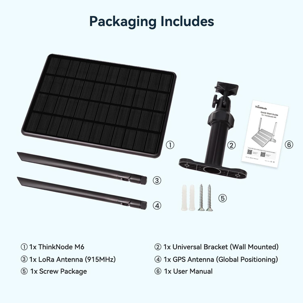 ELECROW Outdoor Solar Power for Meshtastic with 6W Solar Panel Support GPS
