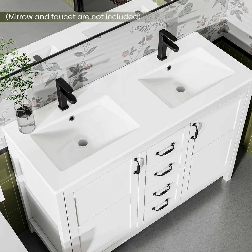 30" Bathroom Vanity with Sink, Sliding Barn Door & 3 Drawers