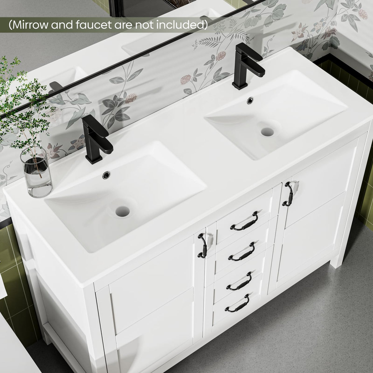 30" Bathroom Vanity with Sink, Sliding Barn Door & 3 Drawers