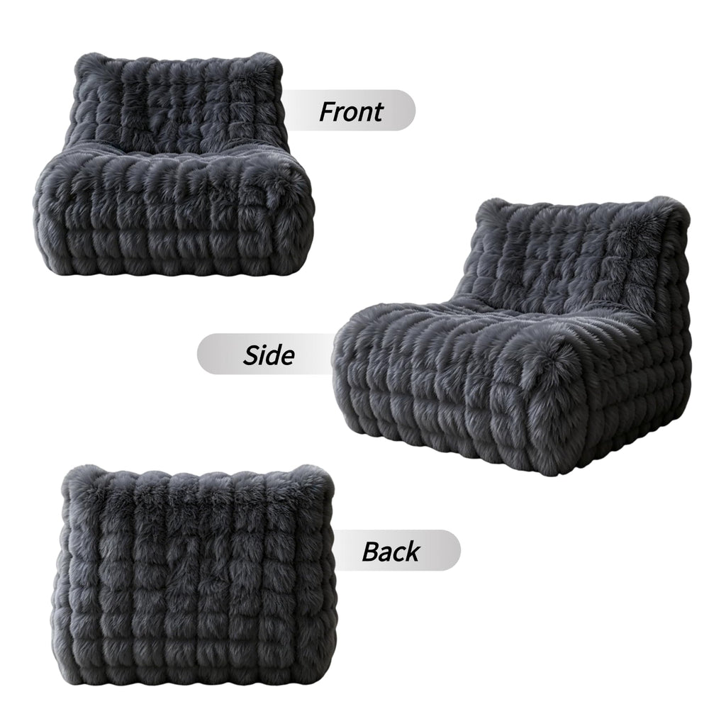 Memory Foam Bean Bag Chair, Gray