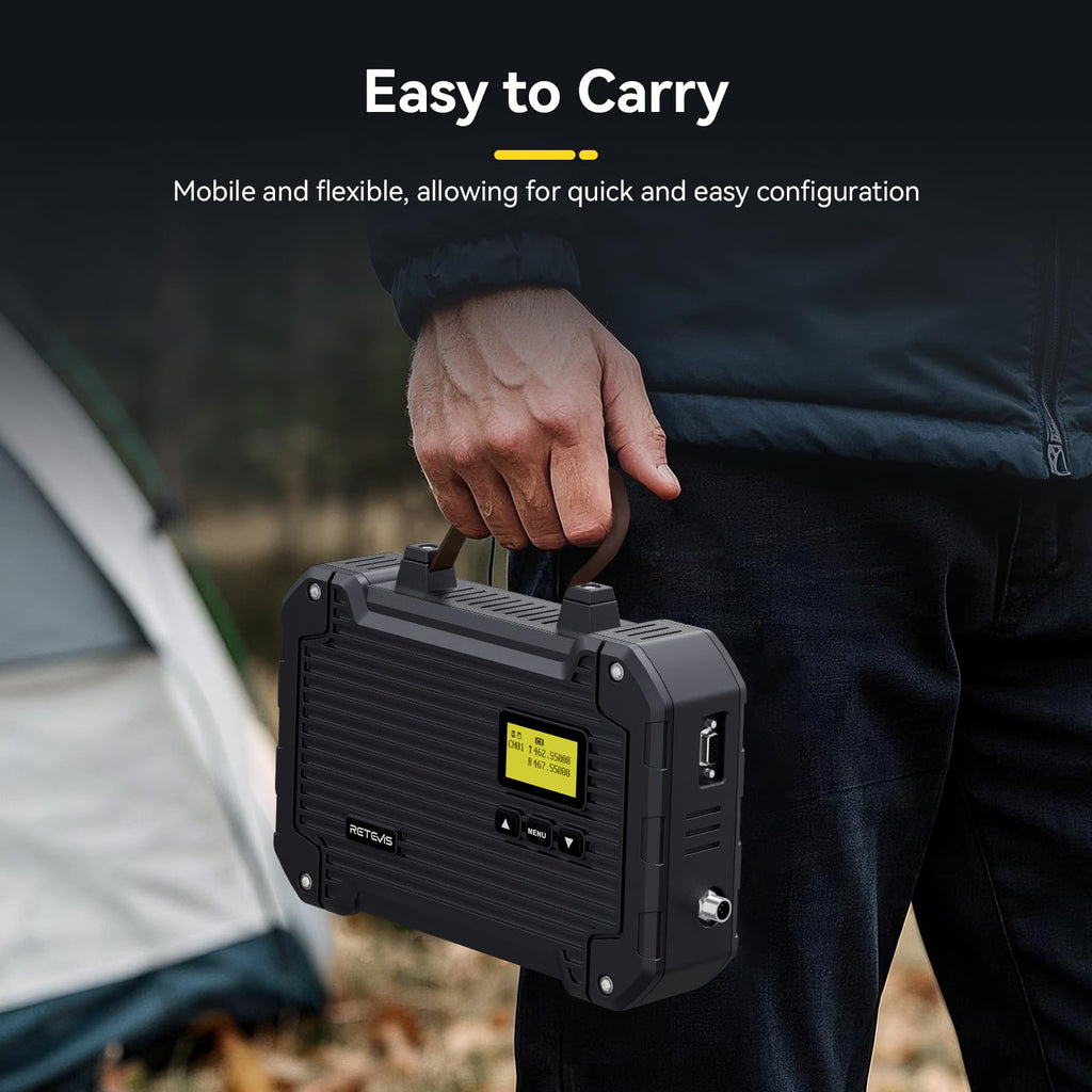 Retevis RT97L GMRS Repeater System, High Power with FRP Antenna & Cable