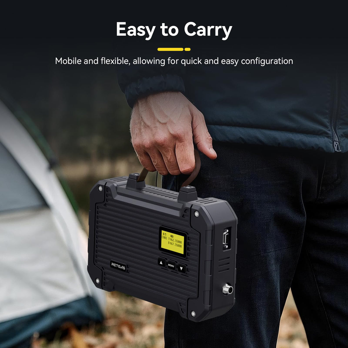 Retevis RT97L GMRS Repeater System, High Power with FRP Antenna & Cable