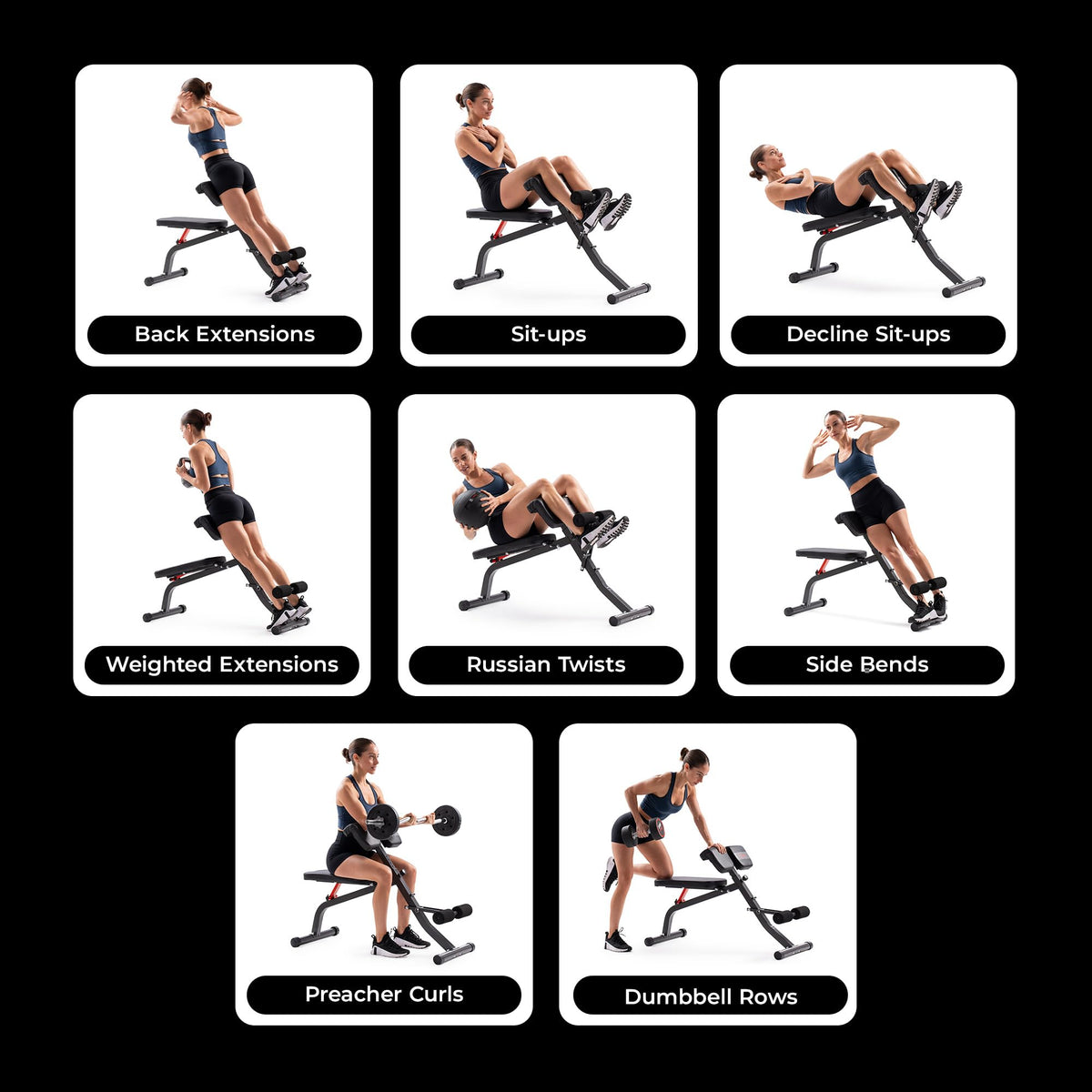 Sunny Health & Fitness Multi-Function Roman Chair