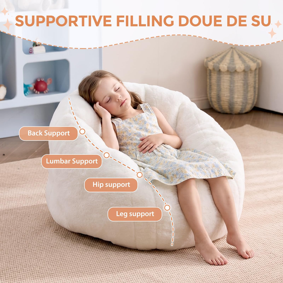 HUGHEAVEN Max Giant Bean Bag Chair, Bean Bag Sofa for Adults & Teens