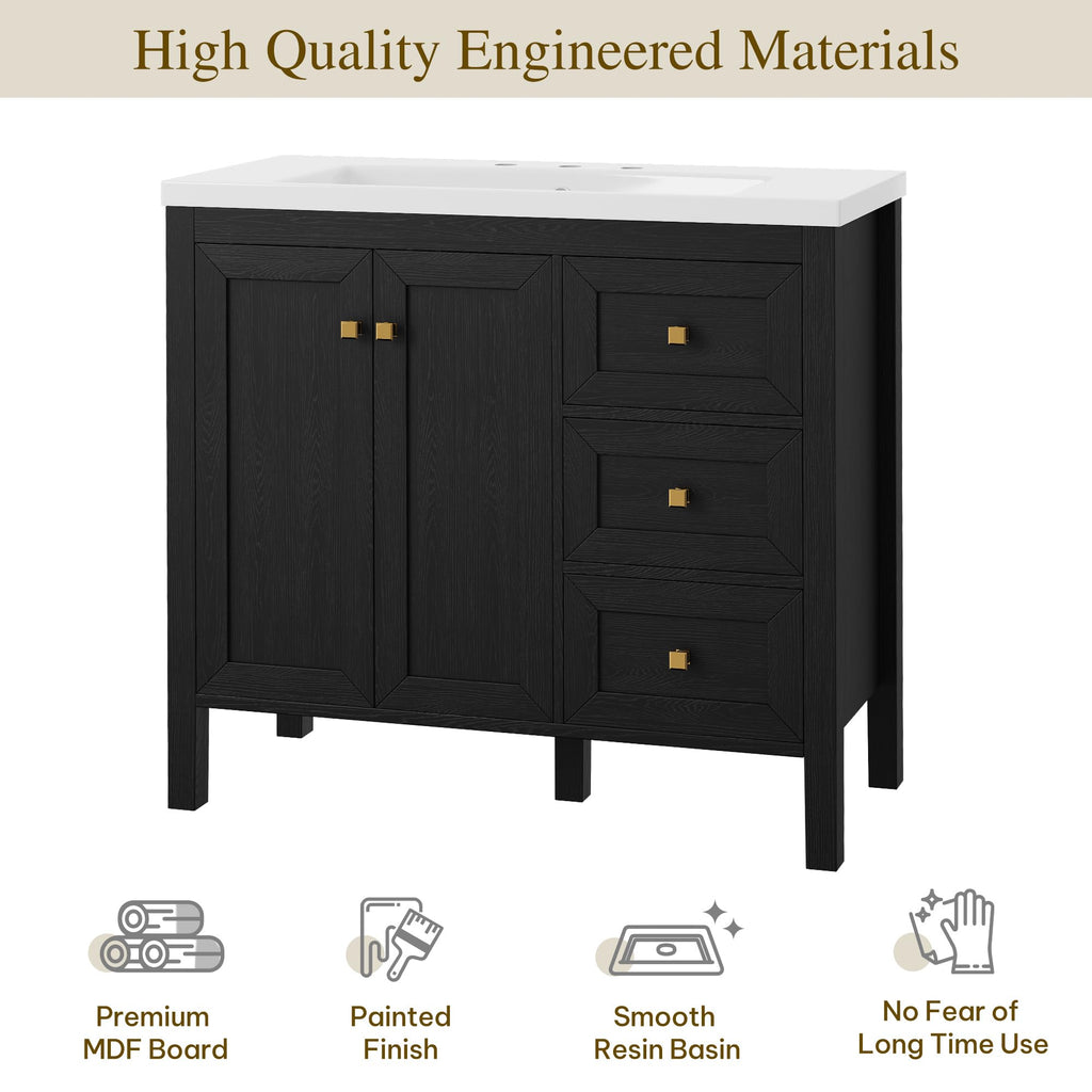 DWVO 36 Inch Bathroom Vanity with Sink