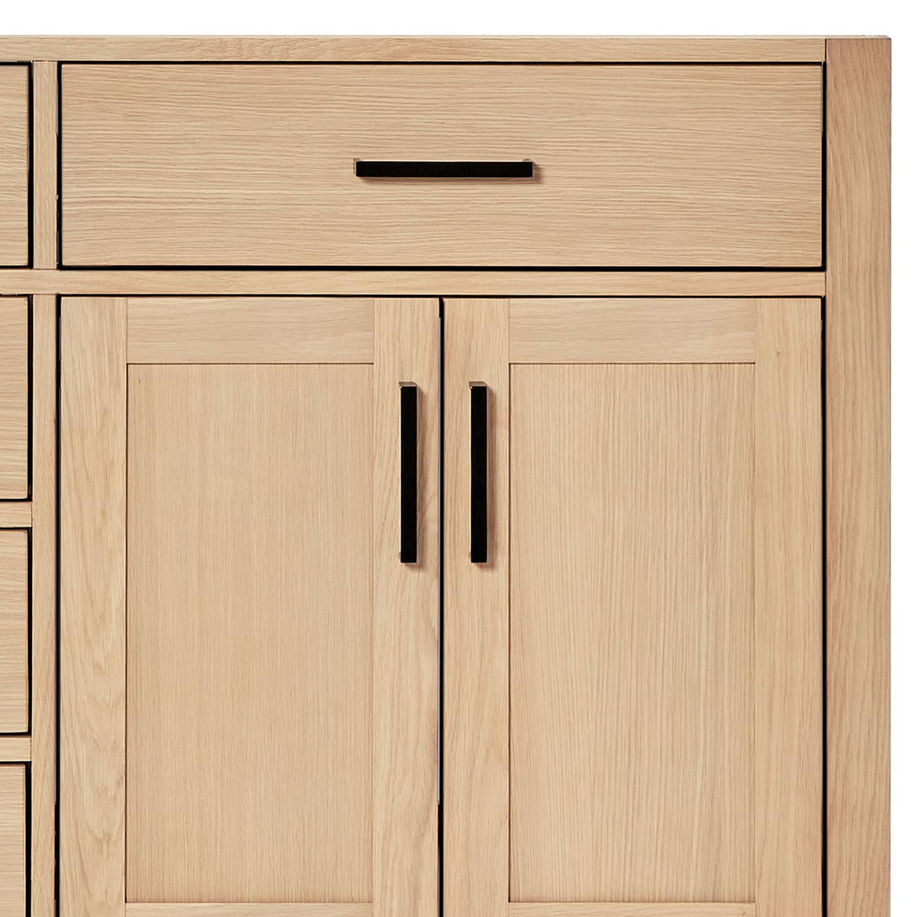 DKB Isabella 66" White Double Bathroom Vanity with 1.5" Carrara Quartz Countertop, Double Rectangular Undermount Sinks, 4 Soft Closing Doors, 6 Dovetail Drawers
