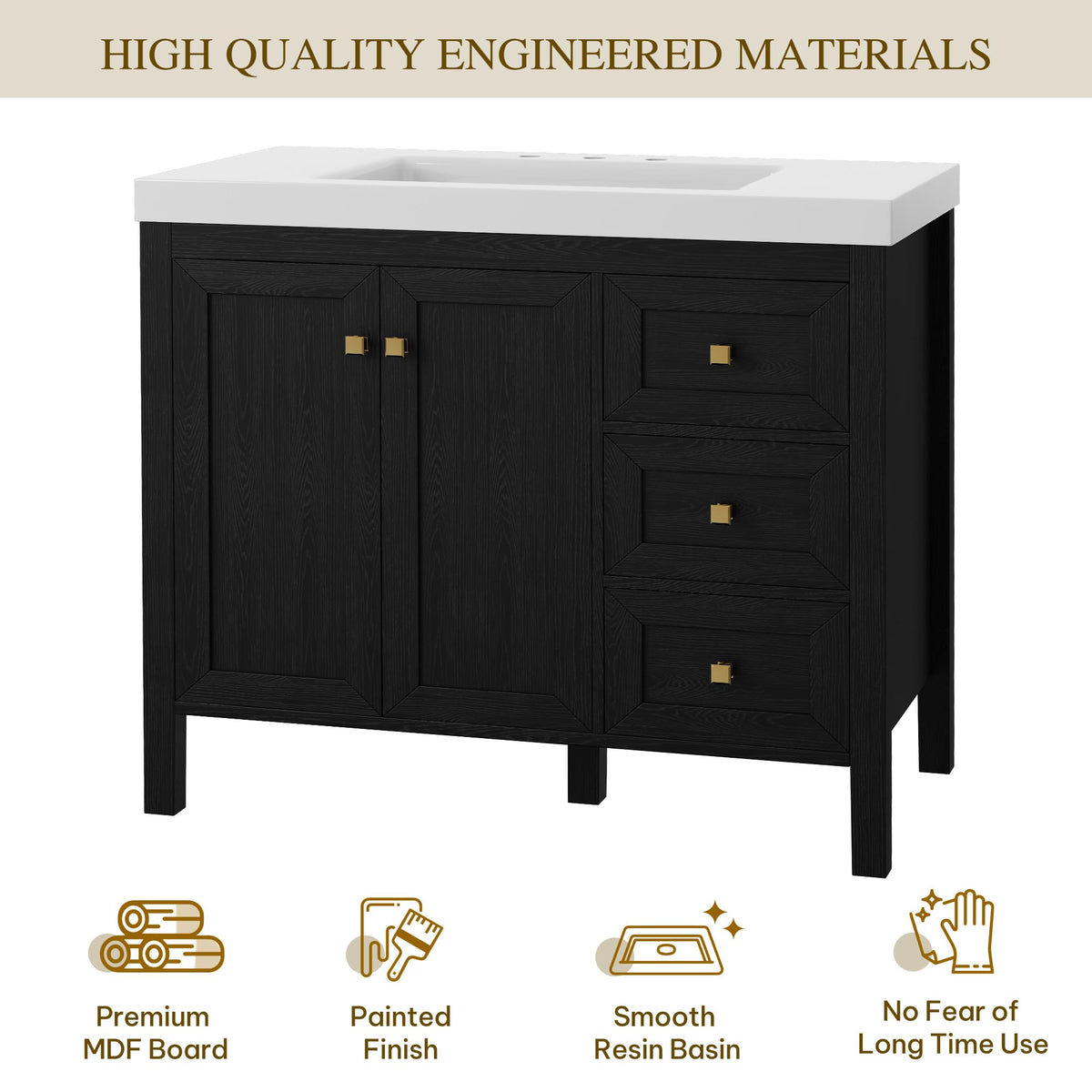 DWVO 36 Inch Bathroom Vanity with Sink