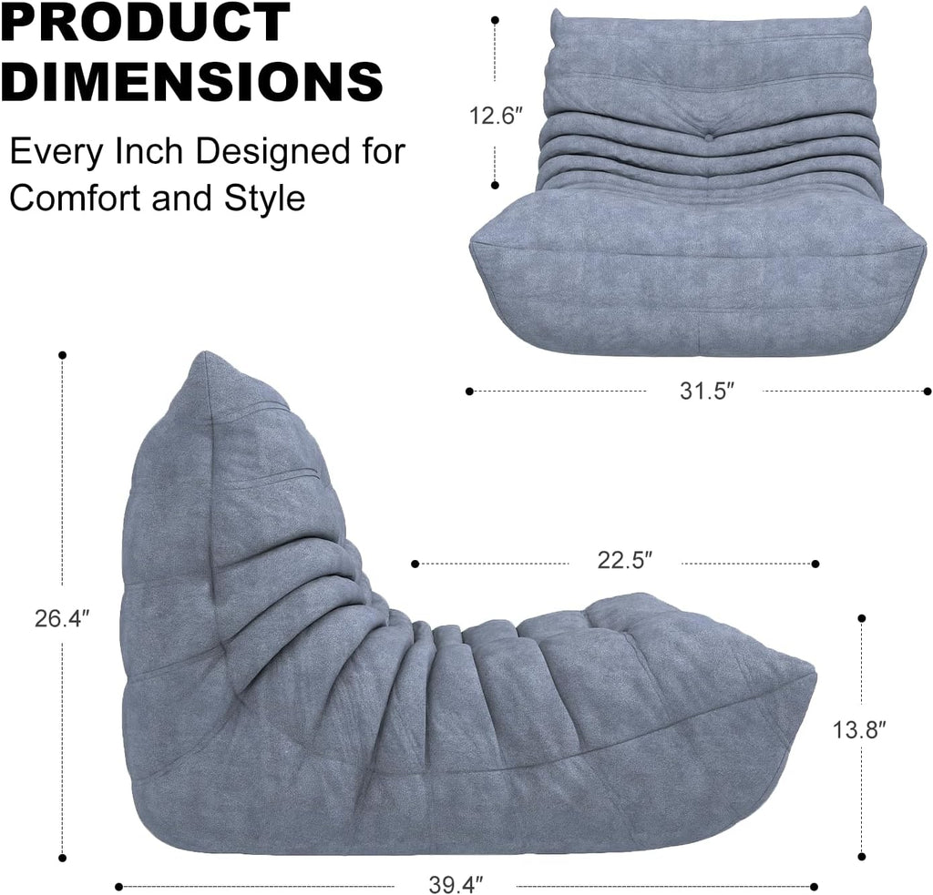Bean Bag Chair for Adults, Memory Foam Bean Bag Sofa with Waterproof Fabric