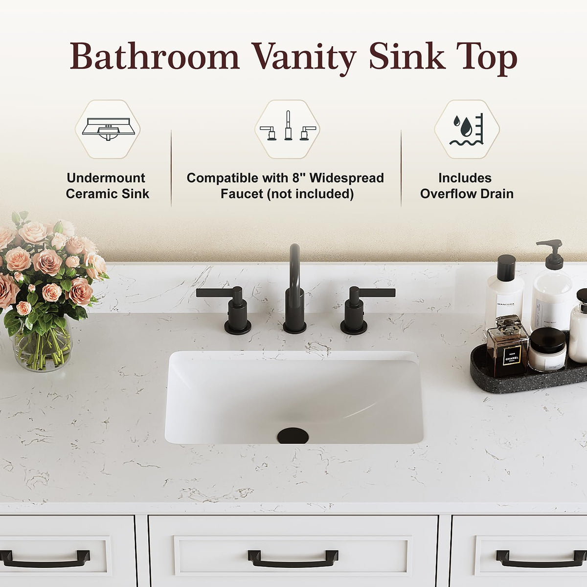 60 Inch Bathroom Vanity with Sink, Fully Assembled, Green