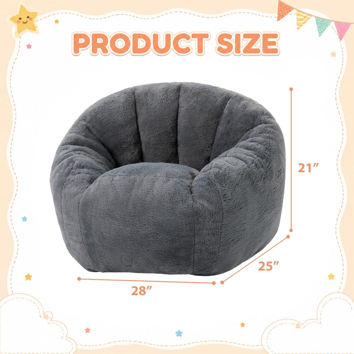 HUGHEAVEN Max Giant Bean Bag Chair, Bean Bag Sofa for Adults & Teens