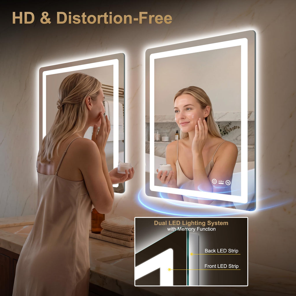 LED Bathroom Vanity Mirror with Lights, 30"x50", Motion Sensor Auto On/Off