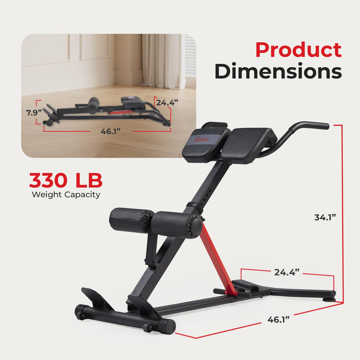 Sunny Health & Fitness Multi-Function Roman Chair