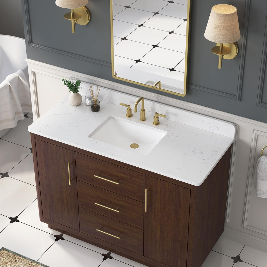 60 Inch Bathroom Vanity with Double Sink Combo, Greige