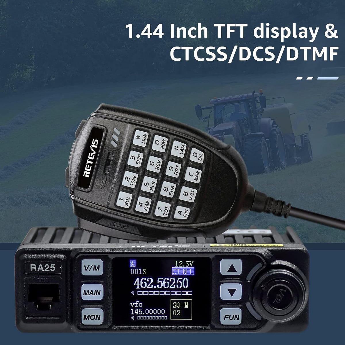 Retevis RA25 GMRS Mobile Radio, Long Range GMRS Radio Mobile Transceiver